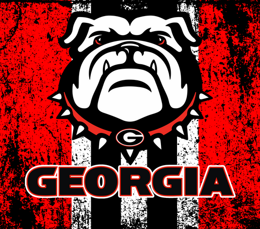 UGA Striped 20oz Skinny Tumbler